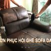 Nhuộm sơn sửa chữa phục hồi màu ghế sofa da cao cấp tại tphcm-